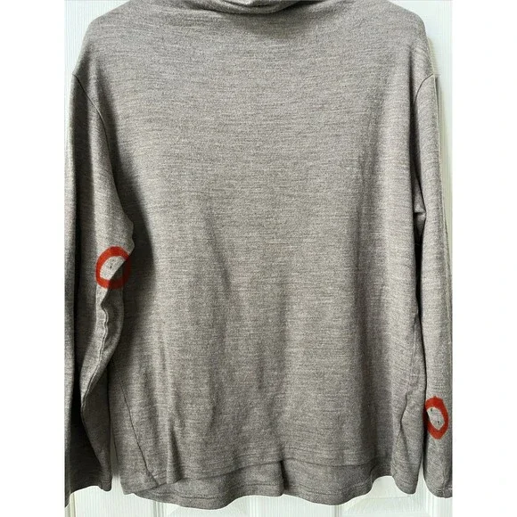 Icebreaker Merino Wool Turtleneck Sweater Gray Women's Size Medium w/ Small Flaw - Picture 4 of 8